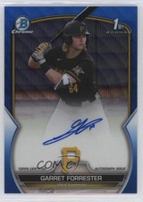 2023 Bowman Draft Chrome Prospect Blue Wave Refractor Garret Forrester Auto 09an