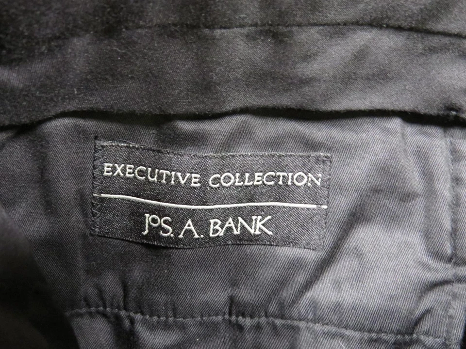 Мужские вельветовые брюки Jos A Bank 36x31 черные плиссированные с манжетами Executive Collection - Изображение 4 из 4