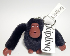 New With Tag KIPLING Live Light Monkey Keychain - True Black 2.75"H