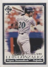 2001 Pacific Private Stock Silver Portraits 121/290 Luis Gonzalez #6 0q3