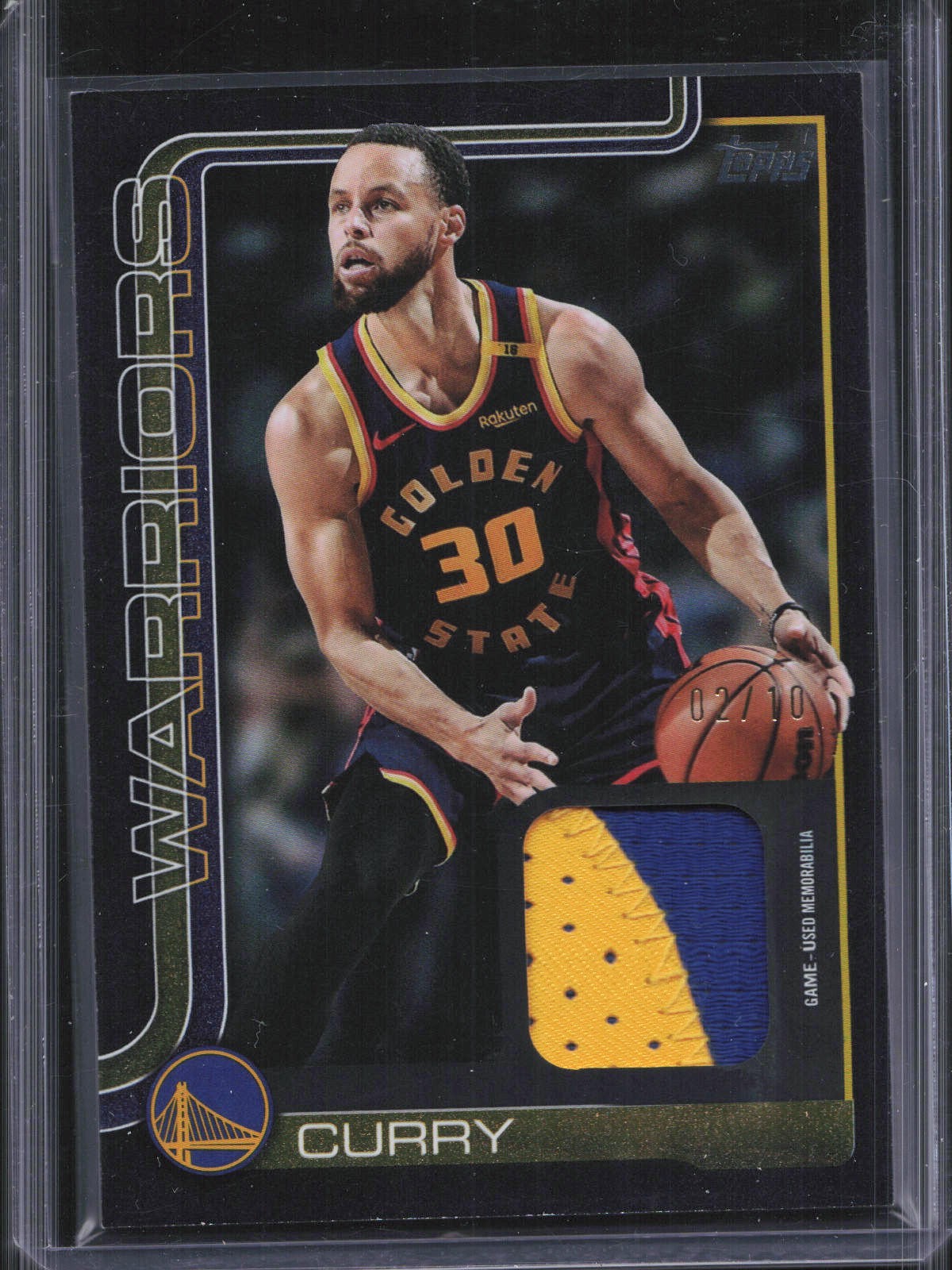 2025-26 Topps Basketball Stephen Curry Real One Game Used Patch Black Foil /10 