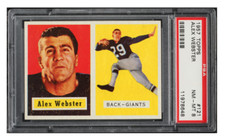 1957 Topps Alex Webster #121 PSA 8 NM MT Low Pop