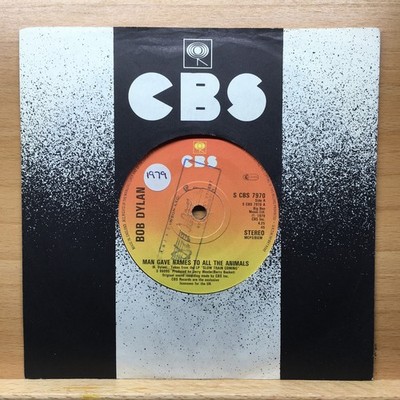 BOB DYLAN - MAN GAVE NAMES TO ALL THE ANIMALS  7'' VINYL (EX)