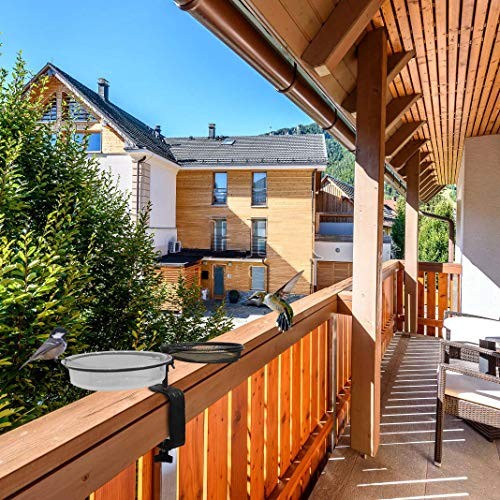 Bird Feeders Deck Bird Feeder Bird Bath Deck Bowl Spa and Seeds bronze-1pk