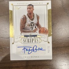 Panini National Treasures Scripts Trey Burke #SC-TB Gold Proof /25 Auto Jazz