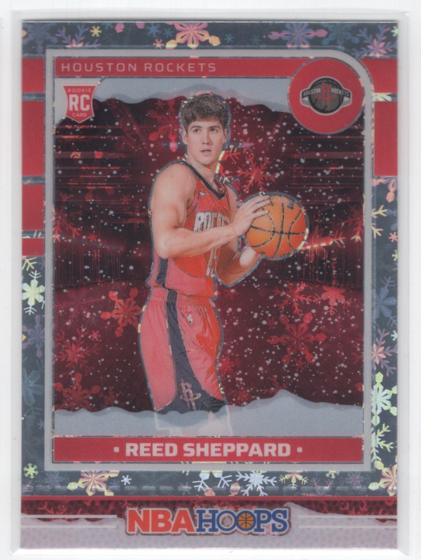 #233 2024-25 Hoops WINTER PRIZM Reed Sheppard RC Houston Rockets