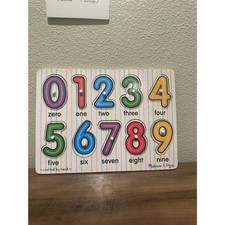 Melissa Doug Peg Wood Number Puzzle