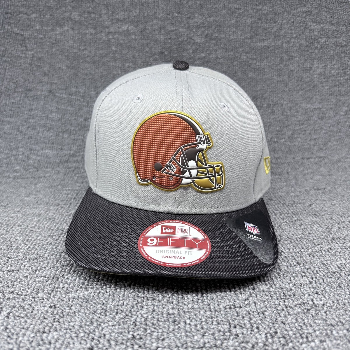 Cleveland Browns New Era 9FIFTY Original Fit Youth Snapback Hat Gray Black