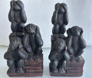 Set Of See No Evil Say No Evil Hear No Evil Book Ends