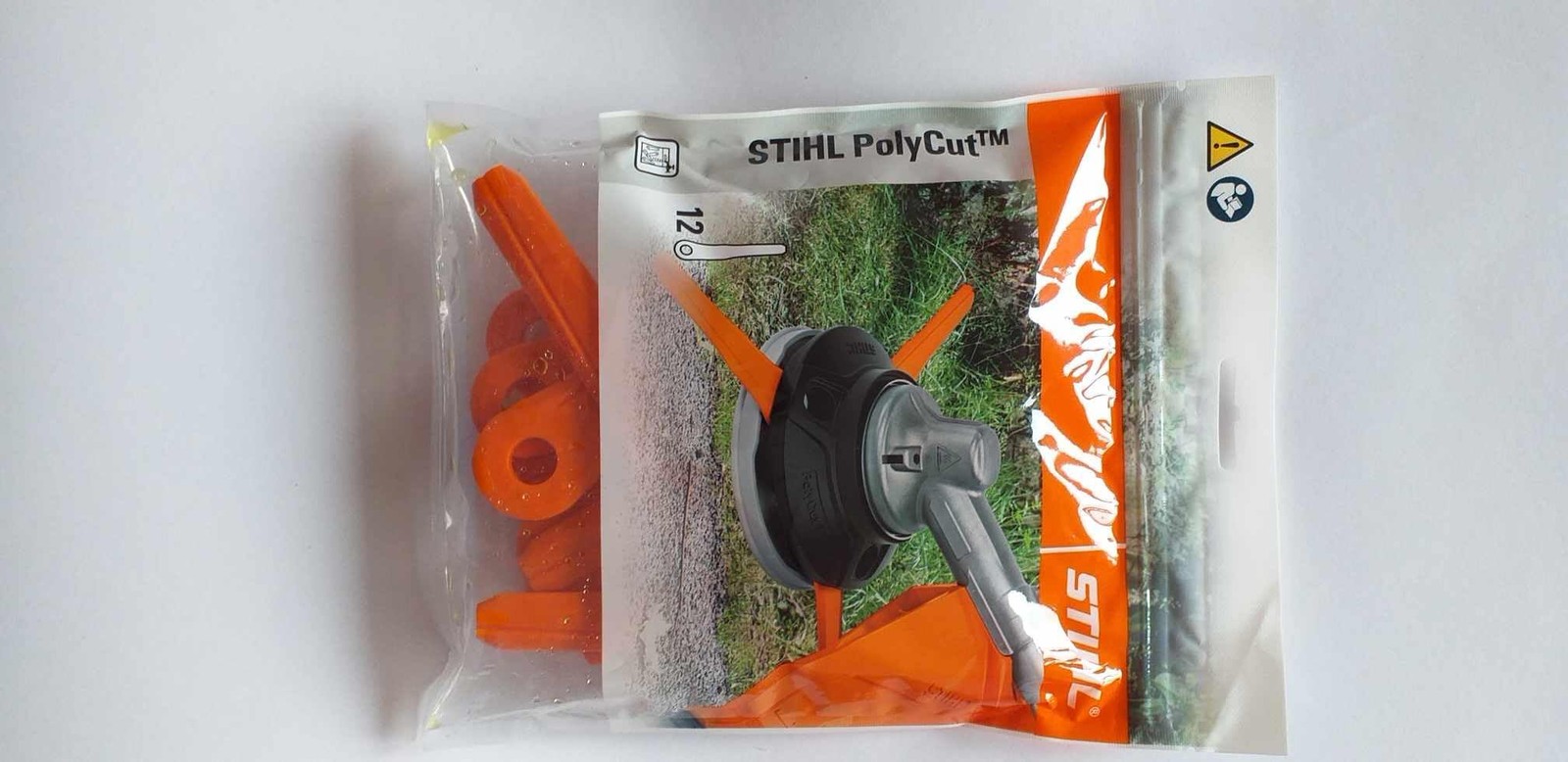 Couteaux pour Polycut 47-3 en plastique anti-casse, 12 rechanges orange fluo