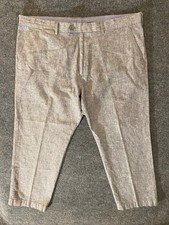 Samuel Windsor Pants Mens 42S Linen Blend Gray Casual Dress Chino Trousers