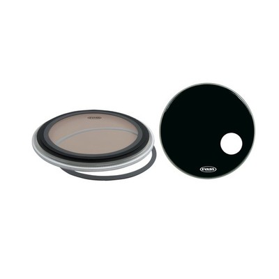 Evans Schlagzeugfell Set, 20 Zoll, EMAD + EQ3, Transparent, Einlagig, mit
