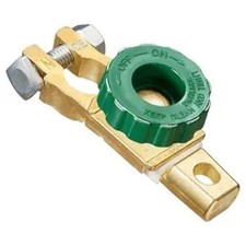 Battery Disconnect Switch with Green Knob, 12V-24V Top Post Cut Off for Car Truc