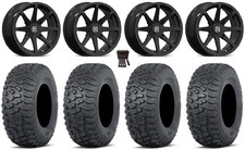Valor V01 14 Wheels Black 27 Terra Hook Tires Honda Rincon Rancher