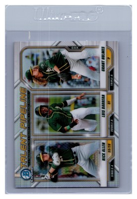 2021 Bowman Chrome #TP-OAK Luis Barrera / Nick Allen / Grant Holmes