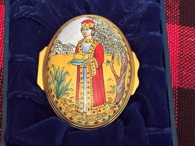 Halcyon Enamel Trinket Box ''GASPER, THE KING OF TARSUS''  w/BOX