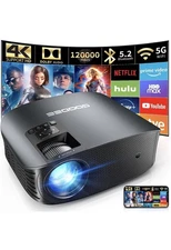 GOODEE PROJECTOR 4K WITH WIFI AND BLUETOOTH SUPPORTED FHD 1080P - TITANIUM GRAY