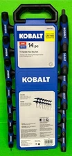 Kobalt 14 pc T-Handle Hex Key Set  2884760 with Storage Rack SAE / Metric NEW
