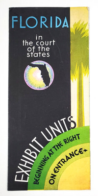 1933 Chicago Worlds Fair Florida Exhibit IL Vintage Travel Brochure Souvenir