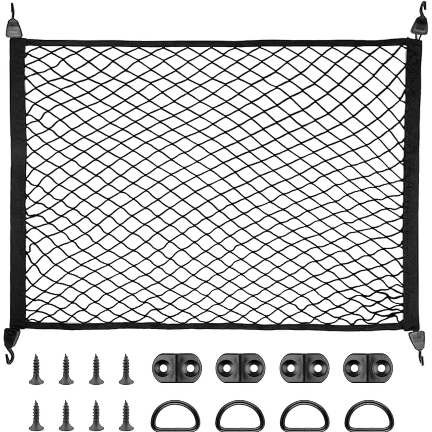 Filet de coffre voiture élastique pour stopper les objets qui glissent