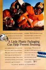 American Plastics Council Prevent Bruising Vintage Print Ad