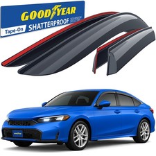 Sun Rain Visors Wind Rain Guards for 2022-2026 Honda Civic Sedan SHATTERPROOF