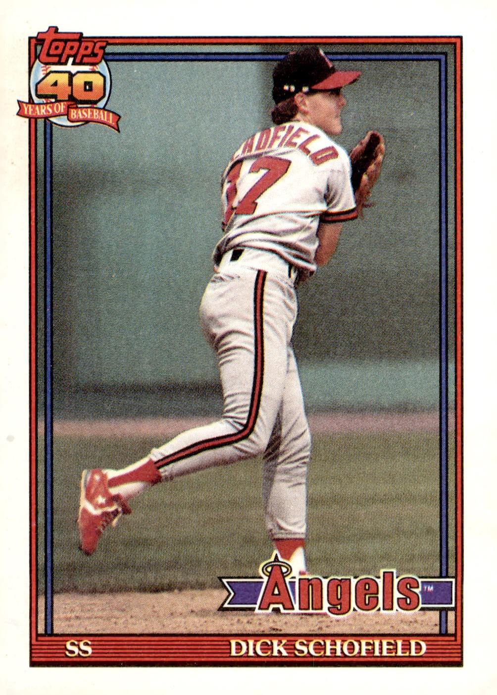 1991 Topps #736b Dick Schofield