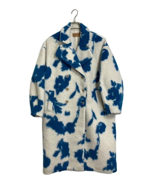 AMERI Wool Coat Shadow Flower P Coat Women's Gray… - image 1