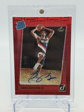 2021-22 Donruss Choice Greg Brown III RC autograph Red 83/99 Blazers