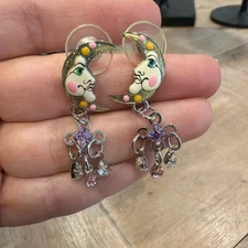 Lunch at the Ritz LATR earrings MOONSHINE post VINTAGE (E26)