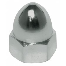 Zoro Select Cpb113 High Crown Cap Nut, 7/16"-20, Steel, Plain, 7/8 In H, 5 Pk,