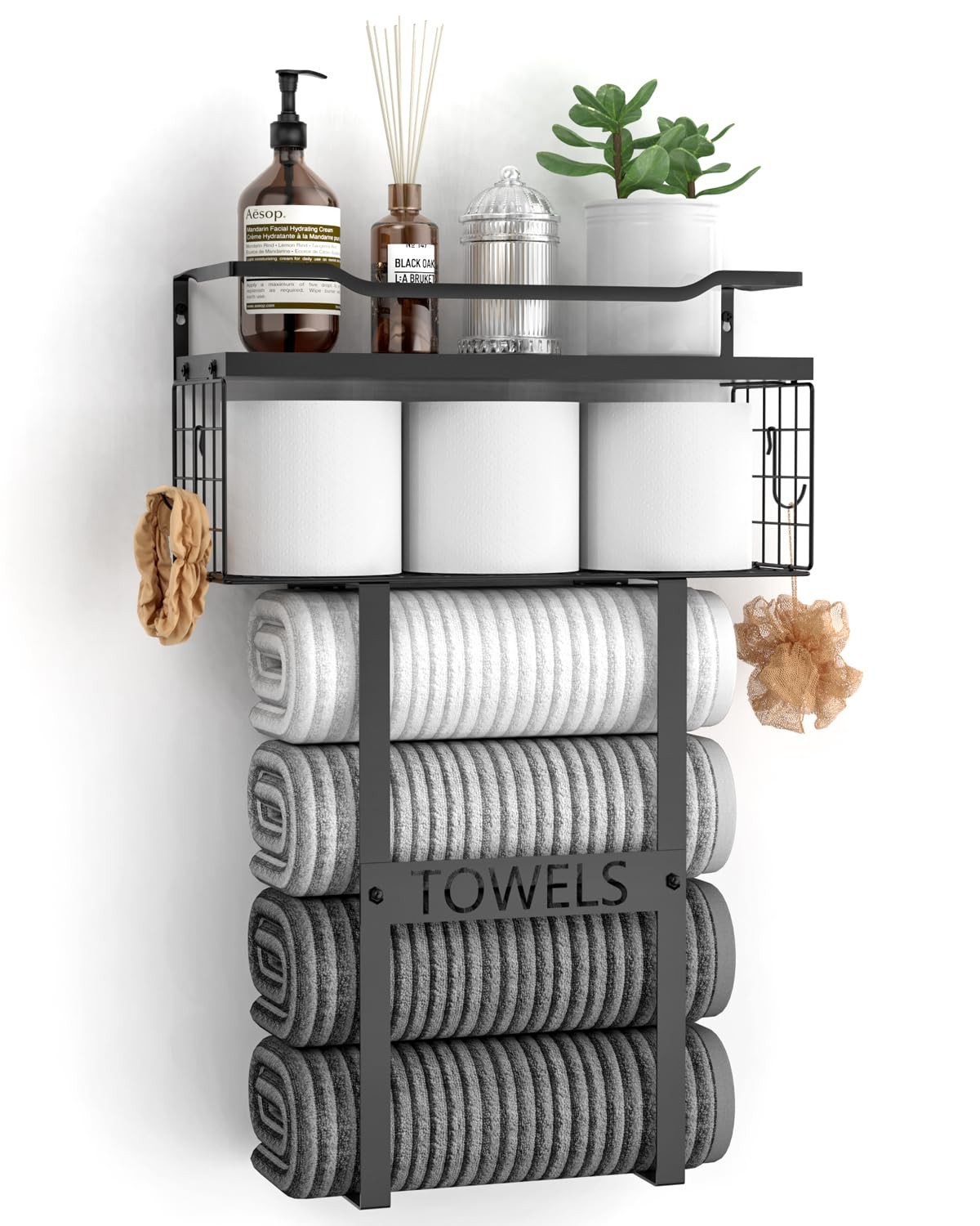 Rack For Bathroom - Bath Storage Holder Set Above Toilet,
