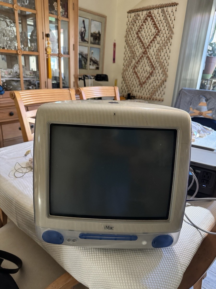 iMac G3 Blueberry, parts only. Boots on but no screen | eBay