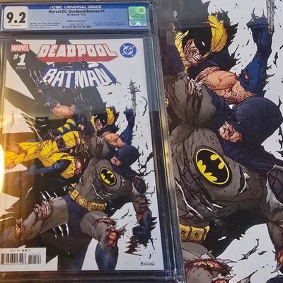 MARVEL/DC: DEADPOOL /BATMAN # 1 CGC 9.2  McNIVEN  1:25 Ratio VARIANT BEAUTY !