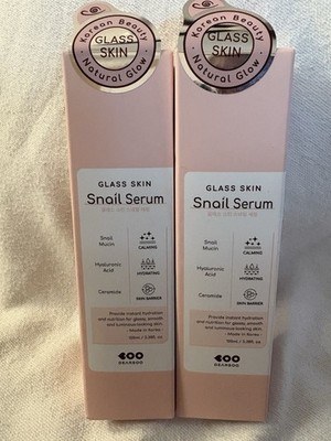 NEW Dearboo Glass Skin Snail Serum Korean Beauty Hydration hyaluronic acid 2pack