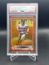 2022 Topps Gilded Collection Chas McCormick Gold Etch Auto Red# MCC /5 PSA 9 RC