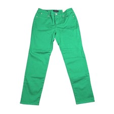 NWT Talbots Simply Flattering Ankle Pants Women's 6P Green Slimming Tummy Panel