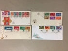 Four '50,'60 Israel multiple stamps fdc