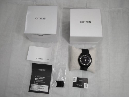 Citizen Eco-Drive BN1015-52E Date St. Acier Rond Noir 10Bar Solar Montre Hommes - Photo 1 sur 5