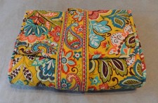 Vera Bradley Changing Pad Clutch Baby Diaper Mat Yellow Paisley Quilted