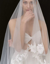Jenny by Jenny Yoo Madeline Floral Lace Applique Veil Ivory