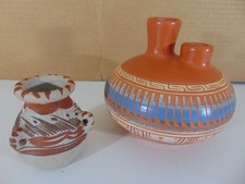 Handcrafted Mexican Pottery 2 Wedding Jars/Vases NEW RARE OOAK signed
