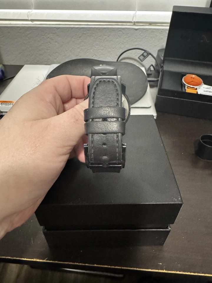 Movado Bold, Black Leather Watch (Original Box Included) - Image 4 of 4