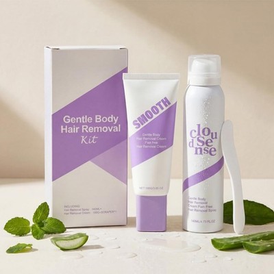 Cloud Sense Gentle Hair Removal Mousse Spray, Aloe & Hyaluronic Acid New