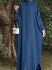 Batwing Sleeve Maxi Dress Dubai Women's Loose Maxi Robe Abaya Kaftan Ramadan