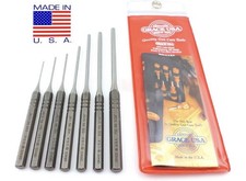 Grace USA 7 Piece Steel Roll Spring Punch Set (Model RS-7)