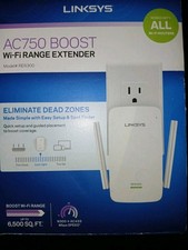 Linksys AC750 WiFi Range Extender Dual Band Signal Booster Fast Easy Setup
