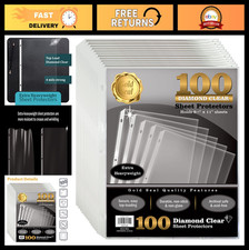 100 Count Extra Heavyweight Sheet Protectors, 4 mil, Clear, 8.5x11, Top Load Pac