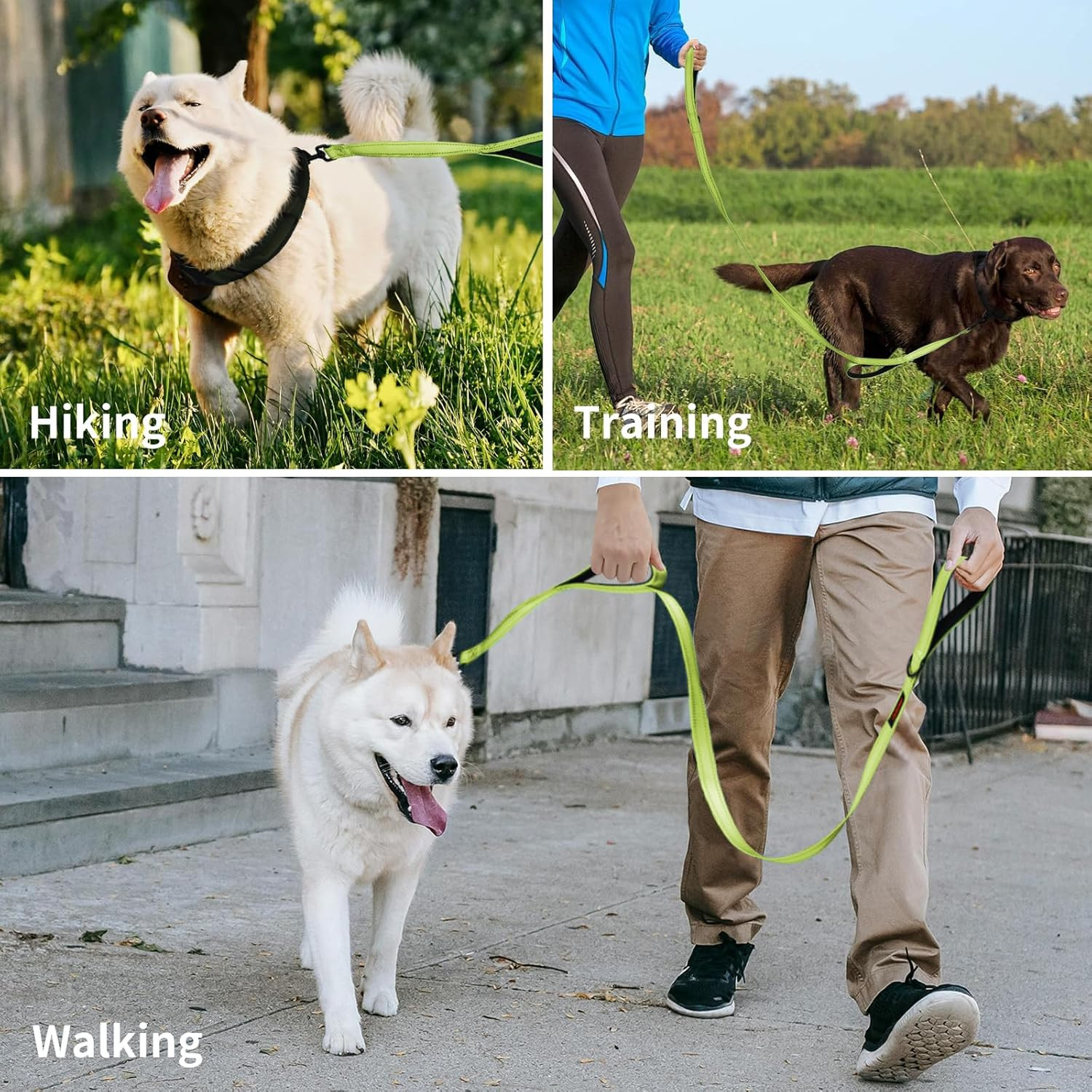 Dog Leash, Heavy Duty Dog Leash, Leashes for Large Breed Dogs, Double Handle Dog