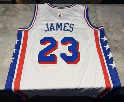 NWT White Nike Swingman LeBron James Philadelphia Sixers 76ers Jersey Medium